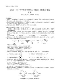 辽宁省点石联考2025-2026学年高三上学期11月联合考试+化学试卷（月考）