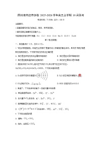 四川省内江市多校2025-2026学年高三上学期10月联考化学（学生版）