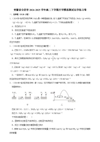 安徽省合肥市2024-2025学年高二下学期开学模拟测试化学练习卷-A4