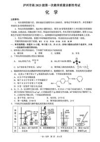 2026届四川泸州高考一诊化学试题+答案