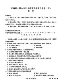 云师大附中2026届高三上学期适应性月考五化学试卷+答案