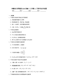 2025-2026学年安徽省九师联盟高三上学期11月联考化学试题（附答案解析）