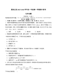 福建省厦泉五校2025-2026学年高一上学期期中联考 化学试卷（含答案）