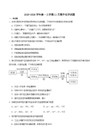 河北省沧州市重点高中2025-2026学年高一上学期11月期中化学考试（含答案）