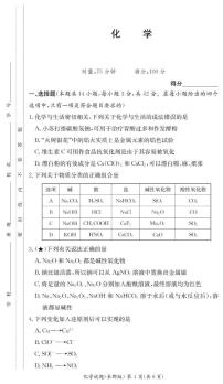 湖南省顶级名校2025-2026学年高一上学期11月期中化学考试（含答案）