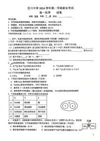 上海市宜川中学2024-2025学年高一上学期期末考试化学试题