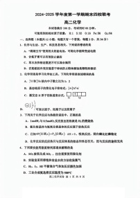 天津市四校联考2024-2025年高二上学期期末考试化学试卷