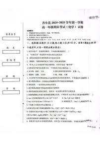 新疆维吾尔自治区喀什地区莎车县2024-2025学年高一上学期1月期末化学试题