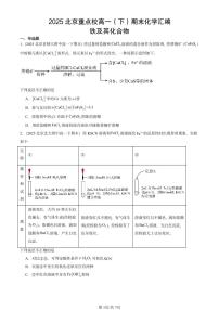 2025北京重点校高一（下）期末化学汇编：铁及其化合物