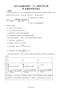 2025北京重点校高一（下）期末化学汇编：铁 金属材料章节综合