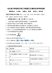 辽宁省沈阳市东北育才学校2026届高三上学期高考模拟第三次模拟考试化学试题（含答案）