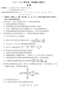 河北衡水NT20名校联盟2026届高三上学期12月月考化学试题（含答案）