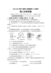湖北省十堰市八校教联体2025-2026学年高二上学期11月月考化学试题（附参考答案）