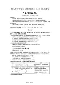 重庆市育才中学校2025-2026学年高三上学期12月月考化学试题（含答案）