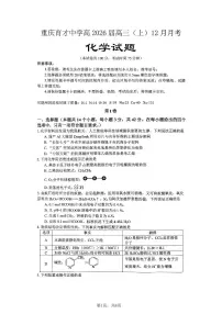 重庆市育才中学校2025-2026学年高三上学期12月月考化学试题（含答案）