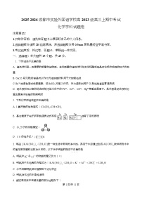 四川省成都市实验外国语学校2026届高三上学期期中考试化学试题（Word版附解析）