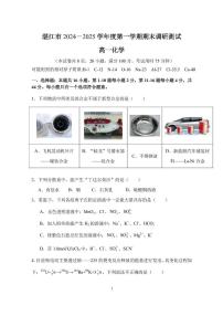 广东省湛江市2024-2025学年高一上学期1月期末调研考试  化学   PDF版含答案