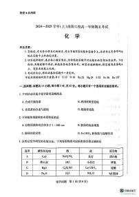 河南省南阳六校2024-2025学年高一上学期1月期末考试化学试题