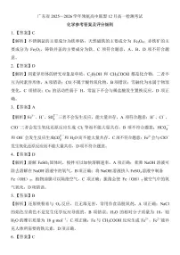 广东领航高中联盟2025-2026学年高一上学期12月月考化学试题+答案