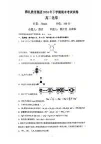 湖南省长沙市雅礼中学2024-2025学年高二上学期1月期末考试 化学试题