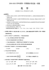 吉林省四平市实验学校2024-2025学年高一上学期期末考试化学试题