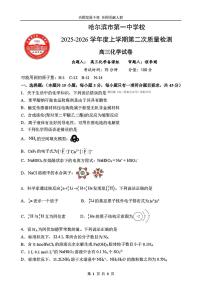 2025-2026学年哈尔滨第一中学高三上学12月化学试题及答案