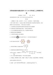 甘肃省张掖市省重点高中2025-2026学年高三上学期期中化学试卷（学生版）