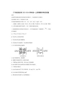 广东省茂名市2025-2026学年高一上学期期中考试化学试卷（学生版）