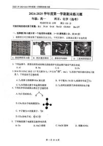 北京市第八中学2024-2025学年高一上学期期末考试 化学试题