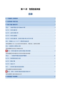 高考化学一轮复习-物质的量浓度（复习讲义）（全国通用）（原卷版）