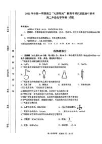浙江省”七彩阳光“新高考研究联盟2025-2026学年高二上学期期中联考化学试卷（含答案）