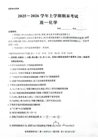 河北省沧州市部分学校2025-2026学年上学期高一上学期期末化学试卷