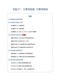 高考化学一轮复习-元素周期表 元素周期律（知识清单）（全国通用）（解析版）