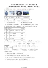2025北京重点校高一（下）期末化学汇编：物质的性质与转化章节综合（鲁科版）选择题2