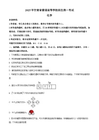 2025年高考甘肃卷化学高考真题（原卷版＋解析版）