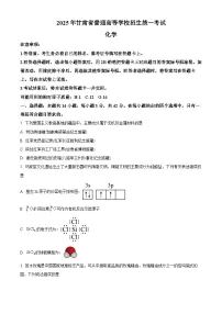 2025年高考甘肃卷化学高考真题（原卷版＋解析版）