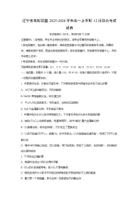 辽宁省名校联盟2025-2026学年高一上学期12月联合考试化学试卷（学生版）