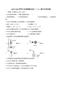 2025-2026学年江苏省南通市高二（上）期中化学试卷-自定义类型