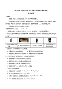 2026山东师大附中高三上学期摸底考试化学含答案