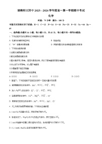 湖南省长沙市师大附中2025-2026学年高一上学期期中考试化学试题（Word版附解析）