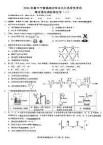 重庆市2026届高三上学期12月高考模拟调研考试（一）化学试卷