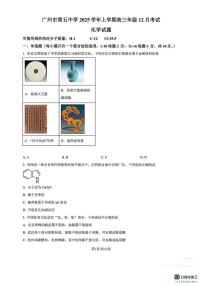 广东省广州五中2025-2026学年高三上学期12月化学月考试卷