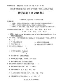 重庆市名校联盟2025-2026学年高一上学期12月月考化学试题