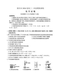 重庆市部分学校2026届高三上学期高考一诊模拟化学试卷（含答案）