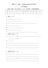 湖北省随州市随县一中曾都一中2025-2026学年高一上学期12月联考（实验班）化学试卷