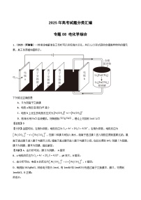 2025年高考化学试题分类汇编 专题08 电化学综合