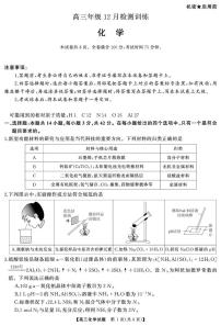 化学-湖南省天壹联考2026届高三上学期12月联考试卷及答案
