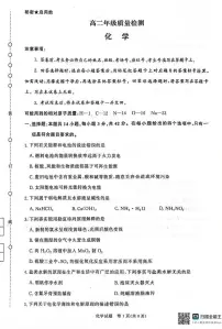 河南青桐鸣2025-2026学年高二上学期12月联考化学试题+答案
