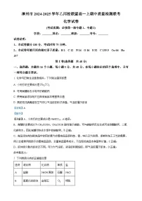 福建省漳州市乙丙级联盟高一上学期期中联考化学试题（解析版）-A4