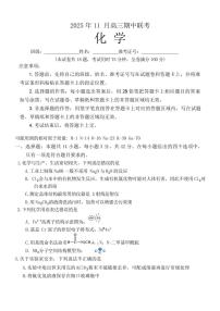 化学丨湖南省A佳联考2026届高三上学期11月期中考试试卷及答案